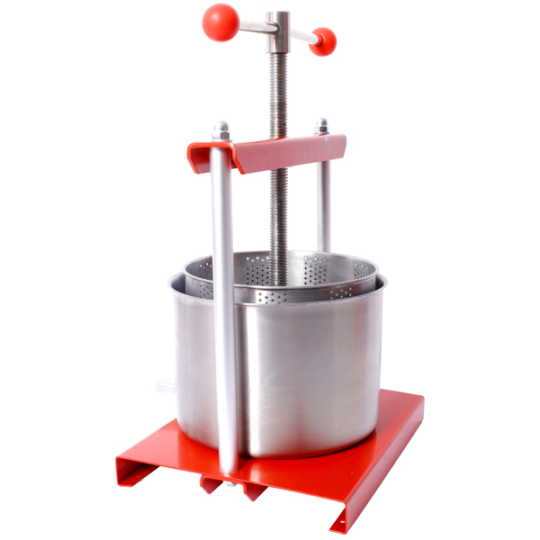 Fruit Wine Manual Press - 0.53 Gallon Stainless Steel Barrels Press Machine for Juice, Vegetable,Wine,Olive Oil