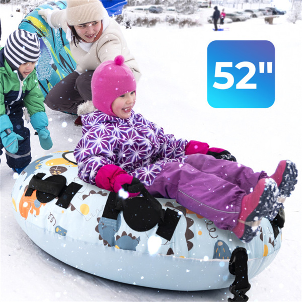 Blue 2-Person Inflatable Snow Sled 