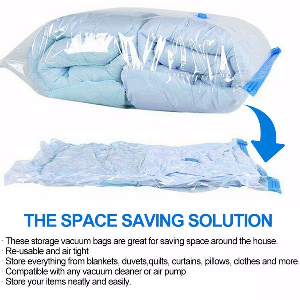 12 X STRONG VACUUM STORAGE SPACE SAVER SAVING VACUM VACCUM LARGE ORGANISER BAGS