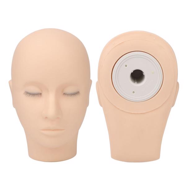 Lash Mannequin Head 3 Layers Safe Soft Silicone High Simulation Makeup Practice Head for Salon Massage Training