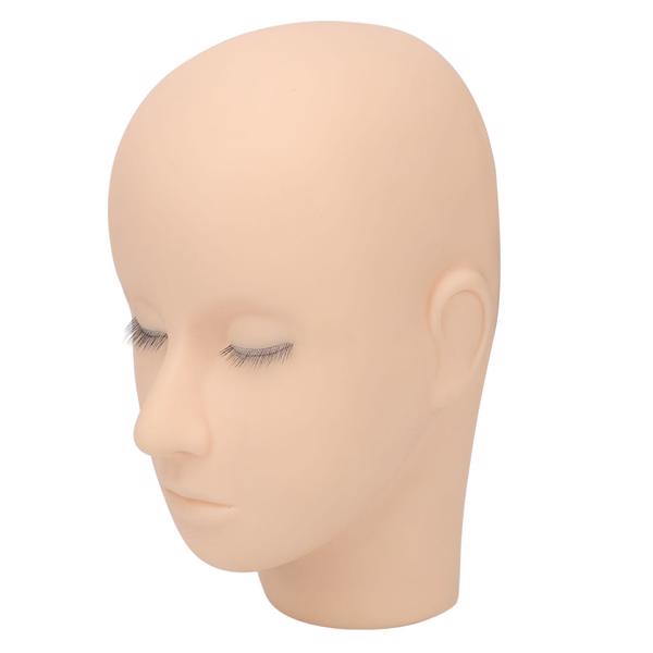 Lash Mannequin Head 3 Layers Safe Soft Silicone High Simulation Makeup Practice Head for Salon Massage Training