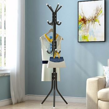 Coat Stand Coat/Hat/Jacket/Umbrella Floor Standing Rack Clothes Hanger Hooks UK