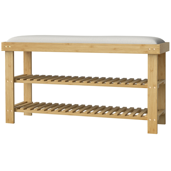 Shoe Bench with Storage Cabinets ( Amazon Shipping)（Prohibited by WalMart）