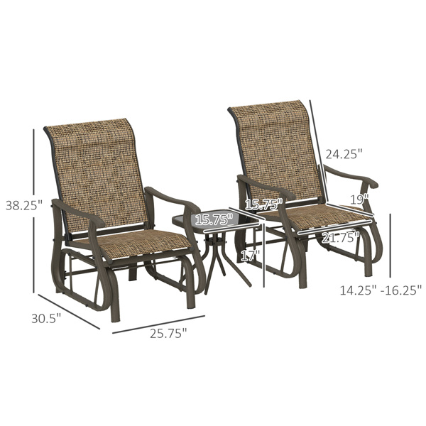 Outdoor dining table and chair