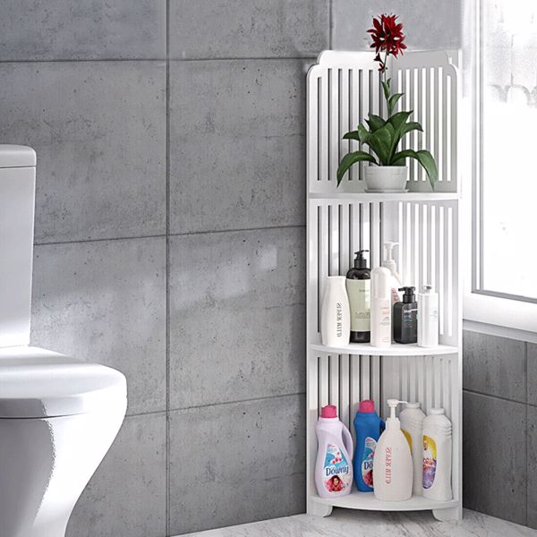 3 Tier Corner Bath Shelf Shower Caddy Storage Rack Unit Organiser Stand White UK