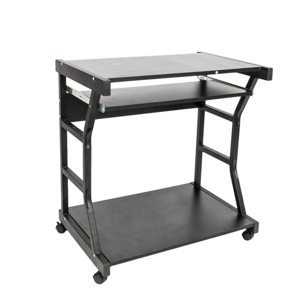 Moveable Four-wheel Computer Desk Black