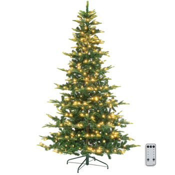 6ft Automatic Tree Structure PE PVC Material 380 Lights Warm Color 9 Modes With Remote Control 937 Branches Christmas Tree Green S101