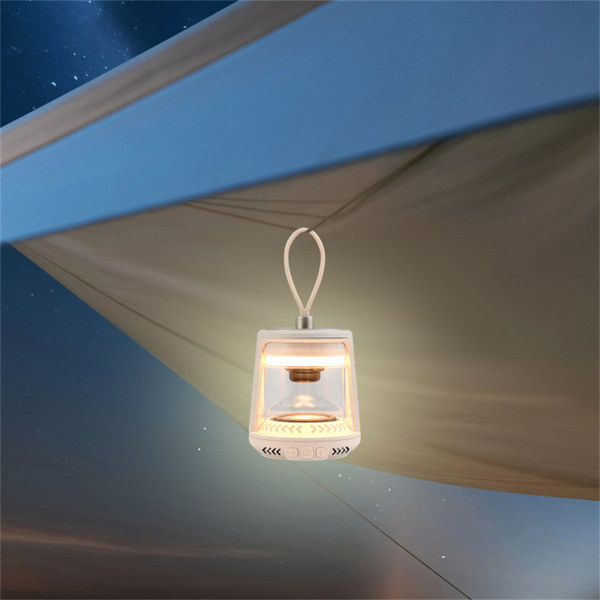 White Waterproof Camping Lantern  with Speaker 