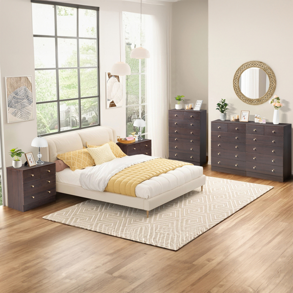 Modern Simple 7-Drawer Dresser Brown