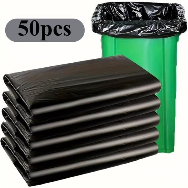 45 Gallon Trash Bags Heavy Duty, (50PCS) 1.9MIL Trash Bags Large Black Trash Bags 35in*39.4in Garbage Bags for Lawn, Leaf, and Commercial