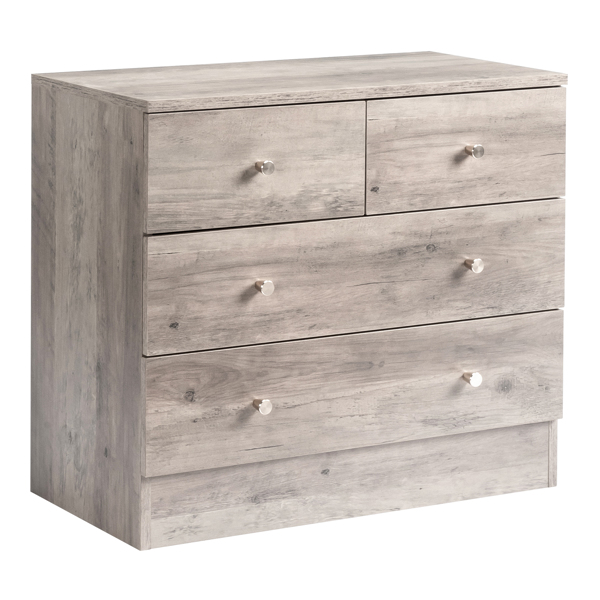 Modern Simple 4-Drawer Dresser Nightstand Gray