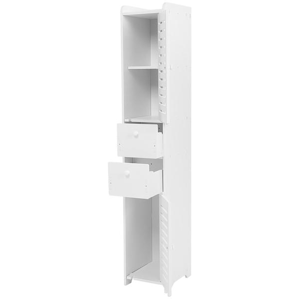 Wood Plastic Board Corner Cabinet Bathroom Fashionable Storage Shelf Rack Room Organizer