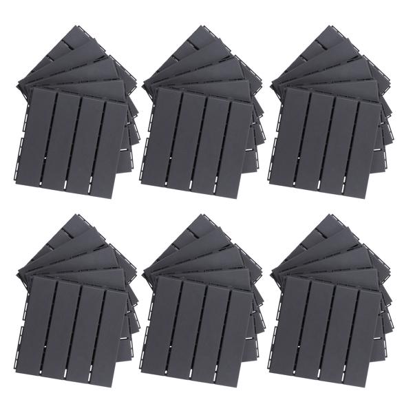 30Pcs Interlocking Deck Tile Waterproof Drainage Floor Cushion Tile PP 30x30cm for Patio