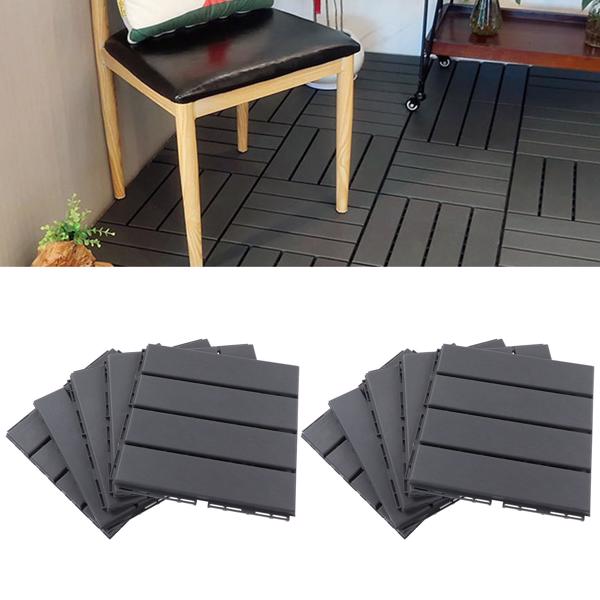 30Pcs Interlocking Deck Tile Waterproof Drainage Floor Cushion Tile PP 30x30cm for Patio