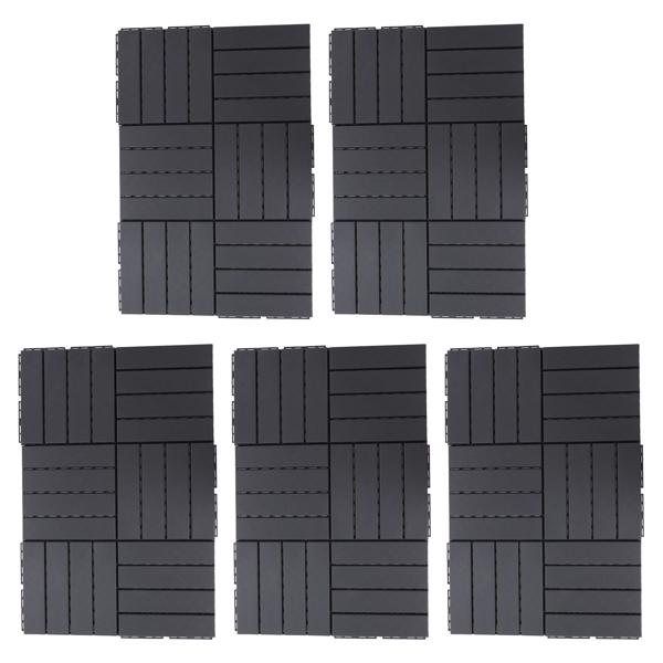 30Pcs Interlocking Deck Tile Waterproof Drainage Floor Cushion Tile PP 30x30cm for Patio