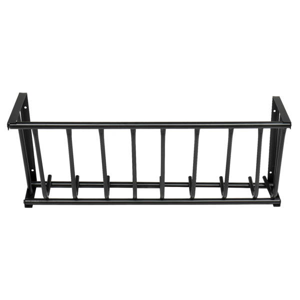 Large Capacity Hay Feeder, Heavy-Duty Steel Goat Hay Rack, 40.8" Long Wall Mounted Horse Hay Holder, Multiple Sided Feeding Rack for Sheep Farm Livestock Indoor Outdoor, BLACK