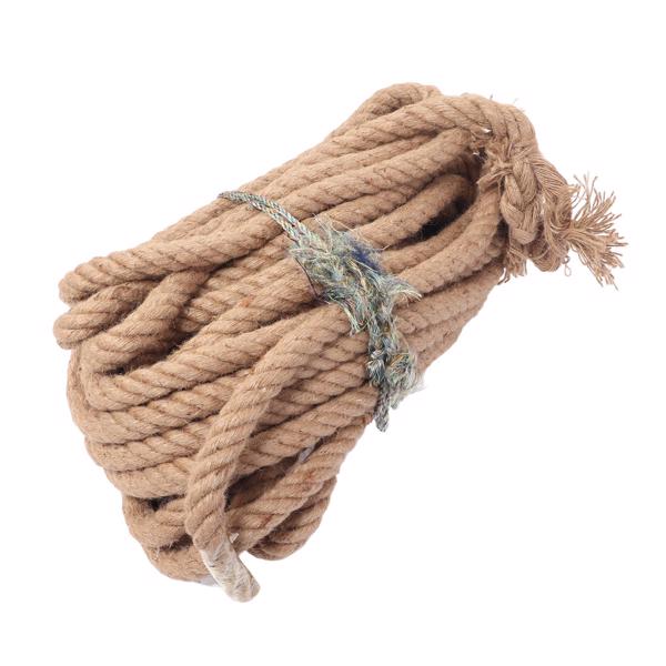 Twisted Yellow Hemp Rope Twisted Natural Thick Jute Rope Hammock Swing Boat Railing 40mm 800kg Bearing