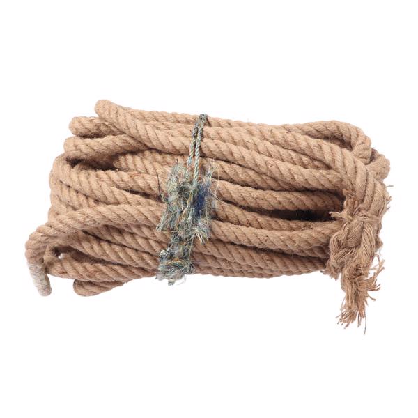 Twisted Yellow Hemp Rope Twisted Natural Thick Jute Rope Hammock Swing Boat Railing 40mm 800kg Bearing