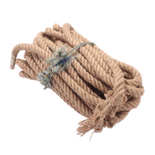 Twisted Yellow Hemp Rope Twisted Natural Thick Jute Rope Hammock Swing Boat Railing 40mm 800kg Bearing