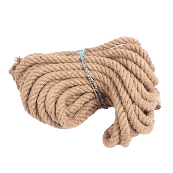 Twisted Yellow Hemp Rope Twisted Natural Thick Jute Rope Hammock Swing Boat Railing 40mm 800kg Bearing