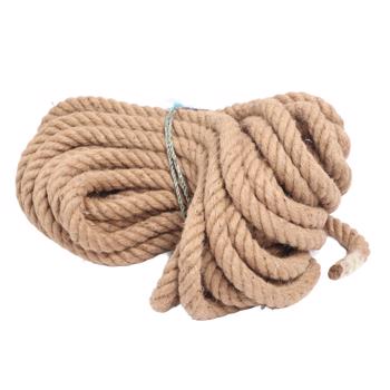 Twisted Yellow Hemp Rope Twisted Natural Thick Jute Rope Hammock Swing Boat Railing 40mm 800kg Bearing