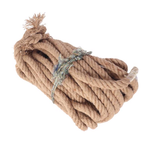 Twisted Yellow Hemp Rope Twisted Natural Thick Jute Rope Hammock Swing Boat Railing 40mm 800kg Bearing