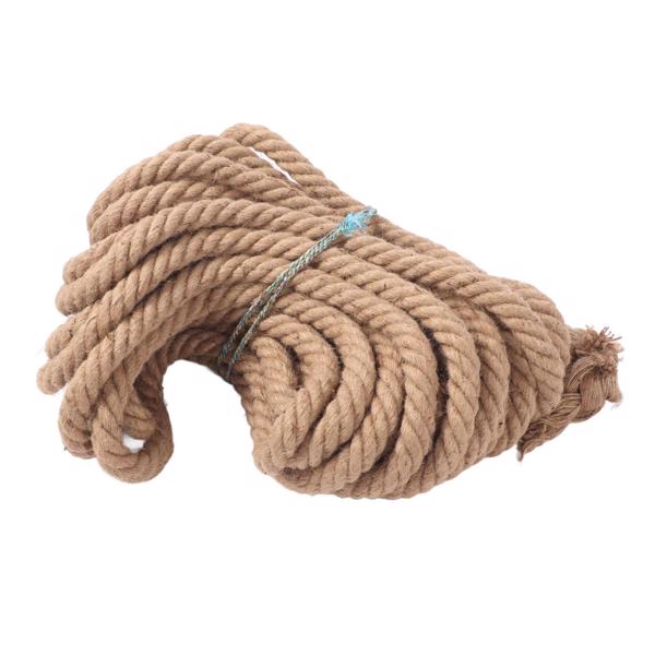 Twisted Yellow Hemp Rope Twisted Natural Thick Jute Rope Hammock Swing Boat Railing 40mm 800kg Bearing