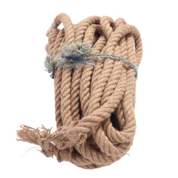 Twisted Yellow Hemp Rope Twisted Natural Thick Jute Rope Hammock Swing Boat Railing 40mm 800kg Bearing