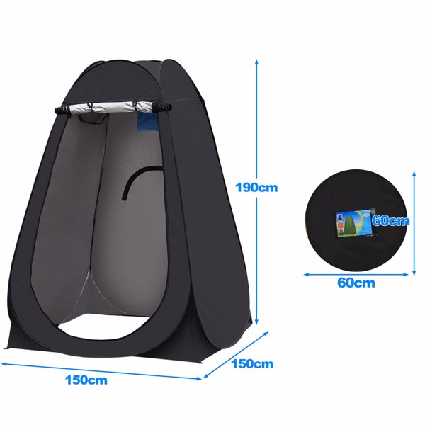 Portable Pop Up Privacy Tent, Outdoor Camping Bathroom Toilet Shower Tent with Carrying Bag Spacious Dressing Changing Tent with Wind Rope and Ground Pegs