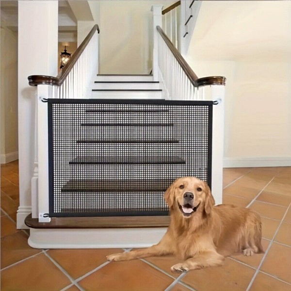 Pet isolation Mesh No Drilling Safety Fences Net Portable Dog Cat Stair Door