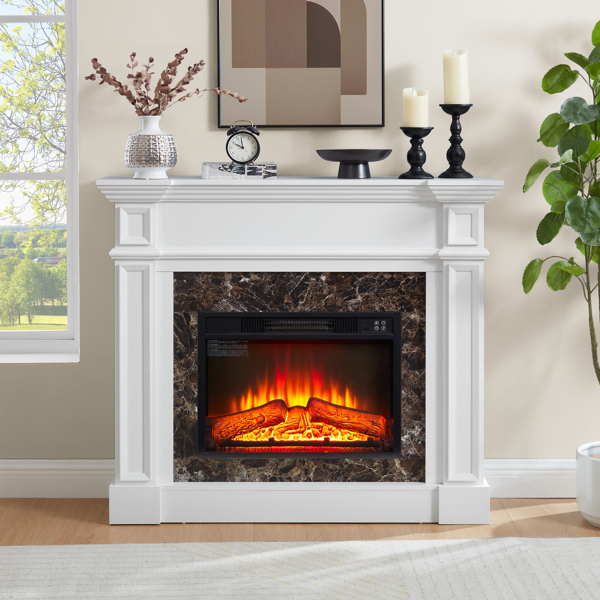 Only Mantel (NOT INCLUDED 23" FIREPLACE)--White, 45.6"W*11.8"D*40"H