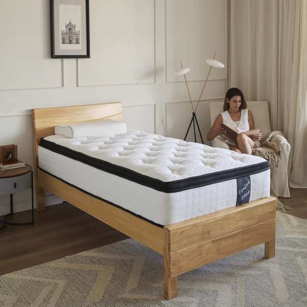 （Twin）12 inch memory sponge bamboo fiber fabric high-quality mattress,Individual Pocket Spring+ memory Foam + Airflow Foam + High density Foam(Prohibited temu, no shipments on weekends)