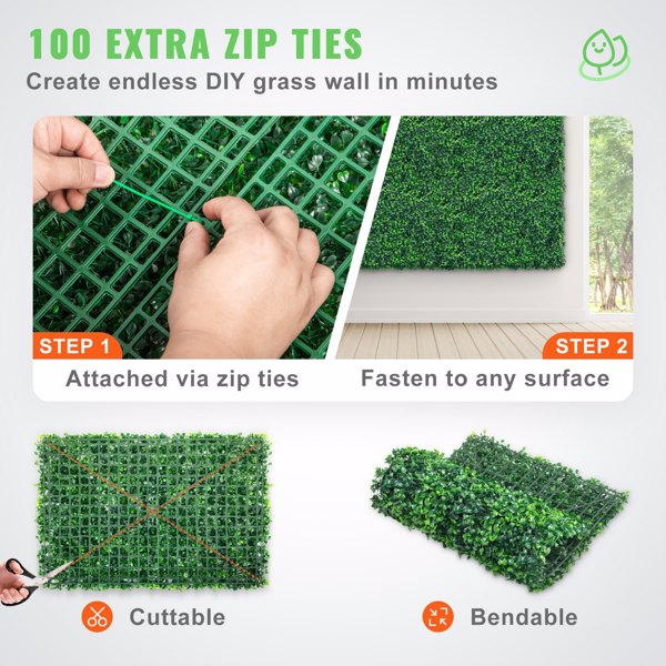 12pieces of 20 inch x 20 inch lawn wall panels, artificial lawn wall panels, green background decoration, boxwood fence wall panels, party, wedding, indoor, backyard, Christmas decoration, 33sq.FT