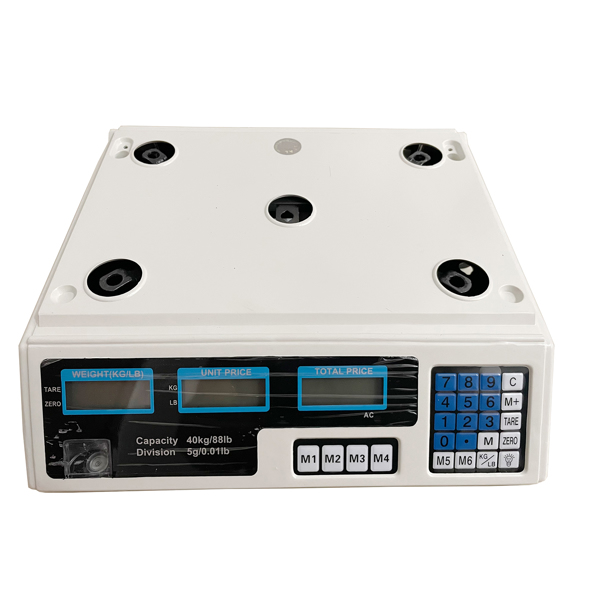 【Old code:42353336】ACS-30 40kg/5g Digital Price Computing Scale for Vegetable UK Plug Silver & White