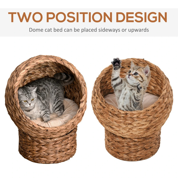 19.75" L x 16.5" W x 23.5" H cat bed with upholstered, cat basket bed cat house  