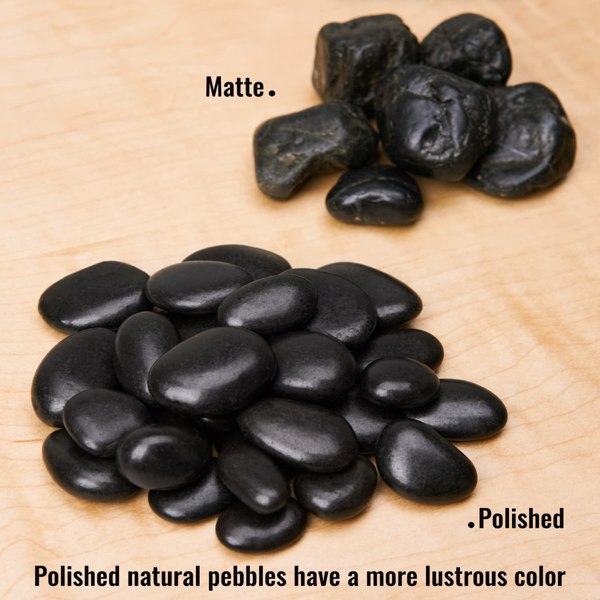 1 Set of 5lbs Bulk Bag of Small Black Pebbles - Decorative Aquarium Gravel, River Rocks for Outdoor Garden Paving, Indoor Plant Gravel, Perfect for Aquascaping, Landscaping, 1cm-3cm Size