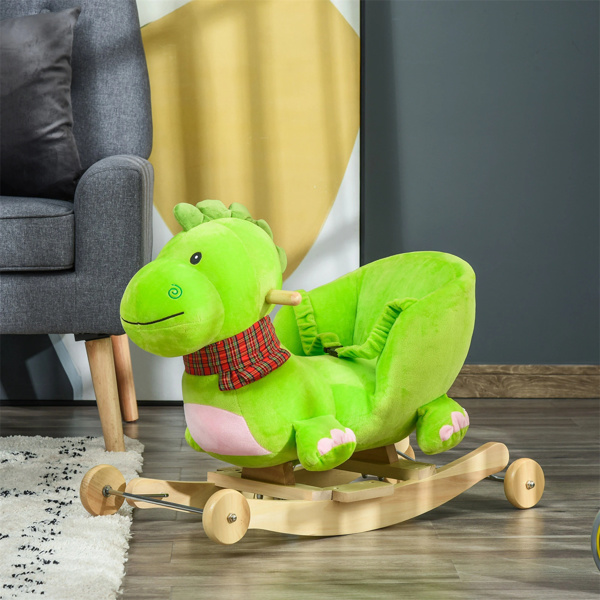  2-IN-1 Baby rocking horse toy with music playback Dinosaur shaped