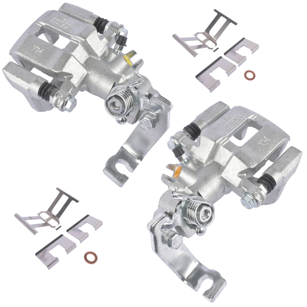 Set of 2 Brake Caliper with Bracket Rear for Acura TSX Honda Accord 1998-2008 19B2068 19B2069