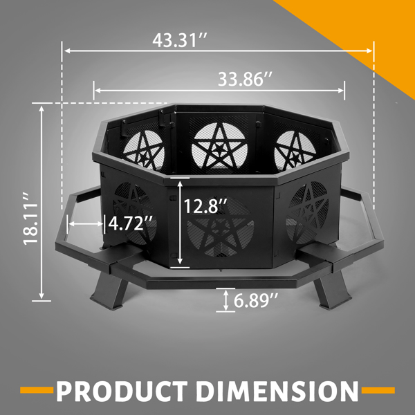 43-inch outdoor fire pit