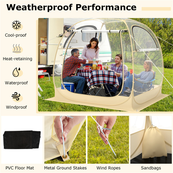 6 X 6 TF Instant Pop up Sports Tent with Carrying Bag and Floor Mat 