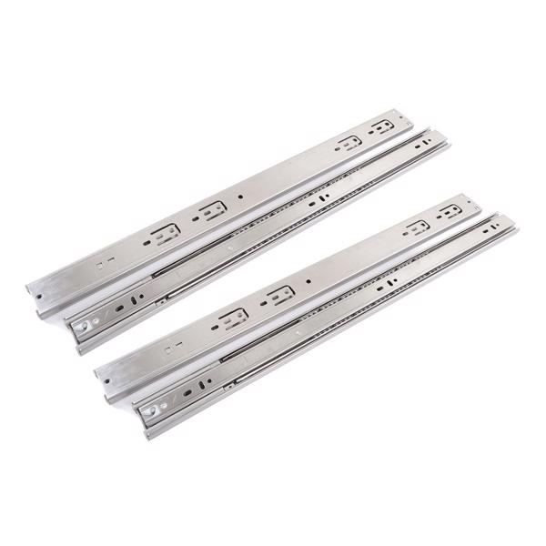 10 Pairs Stainless Steel Drawer Slides 22 Inch Hydraulic Damping Silence Thickened 3 Section Drawer Guides Buffer