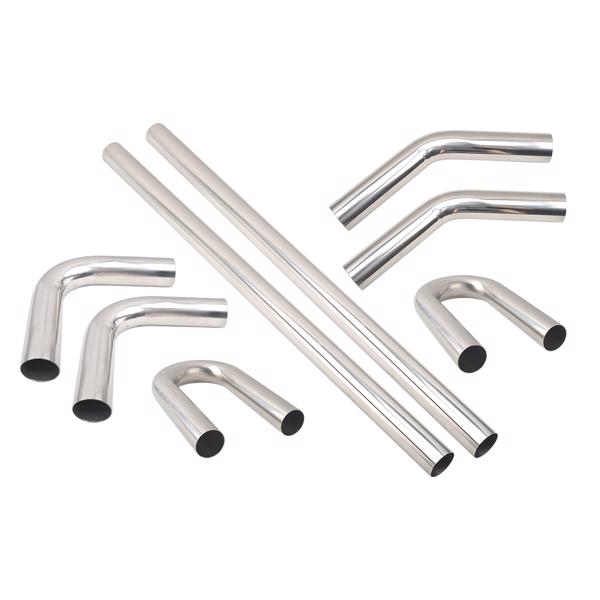 2.25'' Industrial Pipe Bending Exhaust Pipe Pipe Kit Straight Pipe&45&90&180° 4*2 //8 Pieces MT017112(Ban the sale of Amazon)(No support for returns without reason)