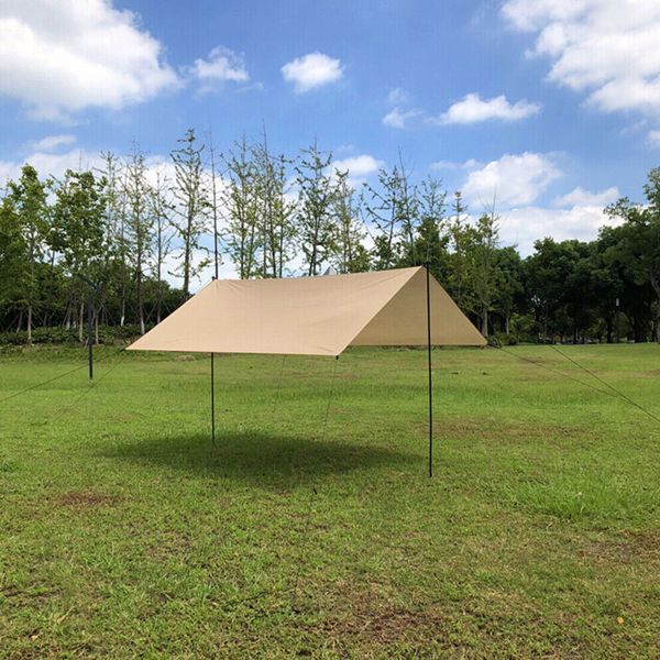 2x200cm Tent Poles Universal Telescopic Adjustable Steel Awning Canopy Tarp Pole