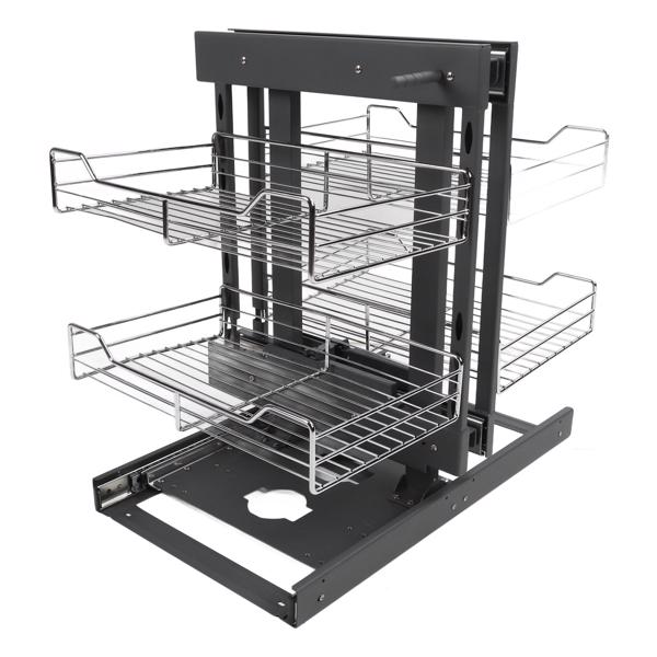 Blind Corner Pull Out Organizer 800mm Slide Out Kitchen Cabinet Organizer for Seasoning Dish