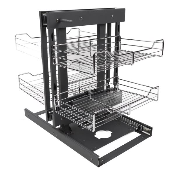 Blind Corner Pull Out Organizer 800mm Slide Out Kitchen Cabinet Organizer for Seasoning Dish