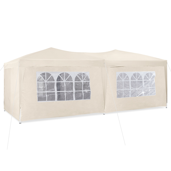 10×20 Party Tent Wedding Patio Gazebo,with 6 Removable Sidewalls & Carry Bag The Pop Up Canopy Tent, Anti-UV All Season Wind Waterproof Commercial Outdoor Wedding BBQ Events Party Tent