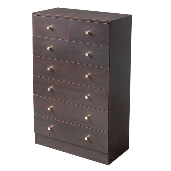 Modern Simple 7-Drawer Dresser Brown