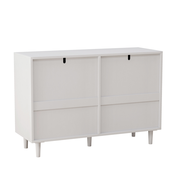 43.31"6-Drawers Rattan Storage Cabinet Rattan Drawer,for Bedroom,Living Room,White