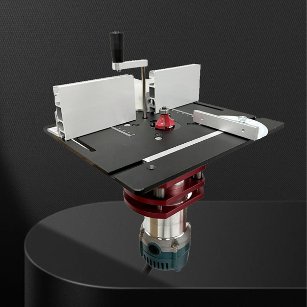 Lifting Base Carving Machine, Inverted Board, Electric Wood Milling Aluminum Alloy Inverted Board Trimming Machine Woodworking Tools