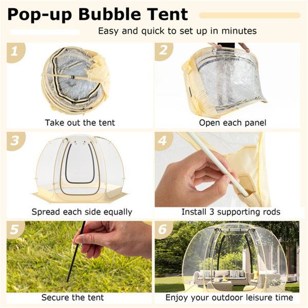 11 x 11 Feet Clear Dome Pop up Bubble Tent 